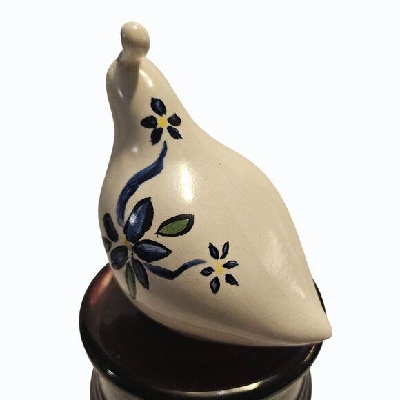 Vintage Artist Signed Dated Ceramic Pottery Bird Quail Floral - Picture 11 of 13